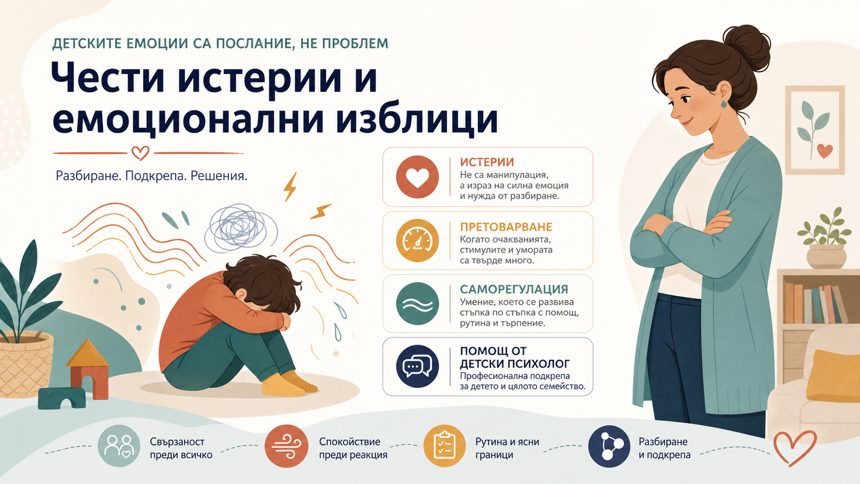 Чести истерии и избухвания при деца: какво стои зад тях